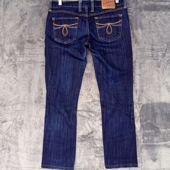 Lucky Brand Womens Sweet N Low Bootcut Jeans 33x29 Dark Wash Stretch Y2K Style - Picture 3 of 11